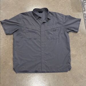 Under Armour Men's Charcoal Button Down Shirt